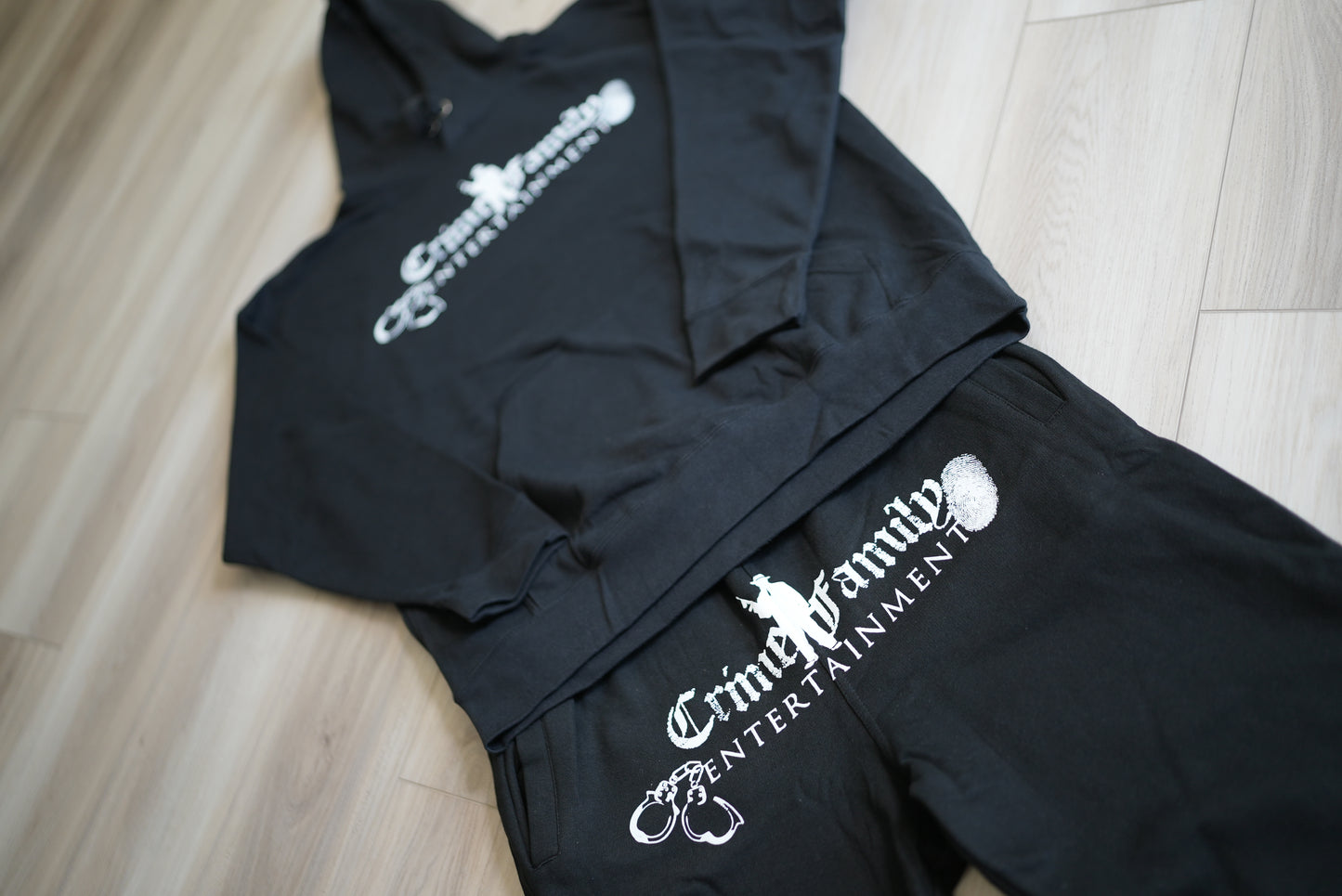 Black Crime Family Fit (Hoodie and Sweatpants) SET