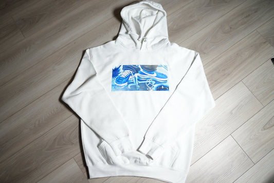 Blue Cortez Hoodie (White)