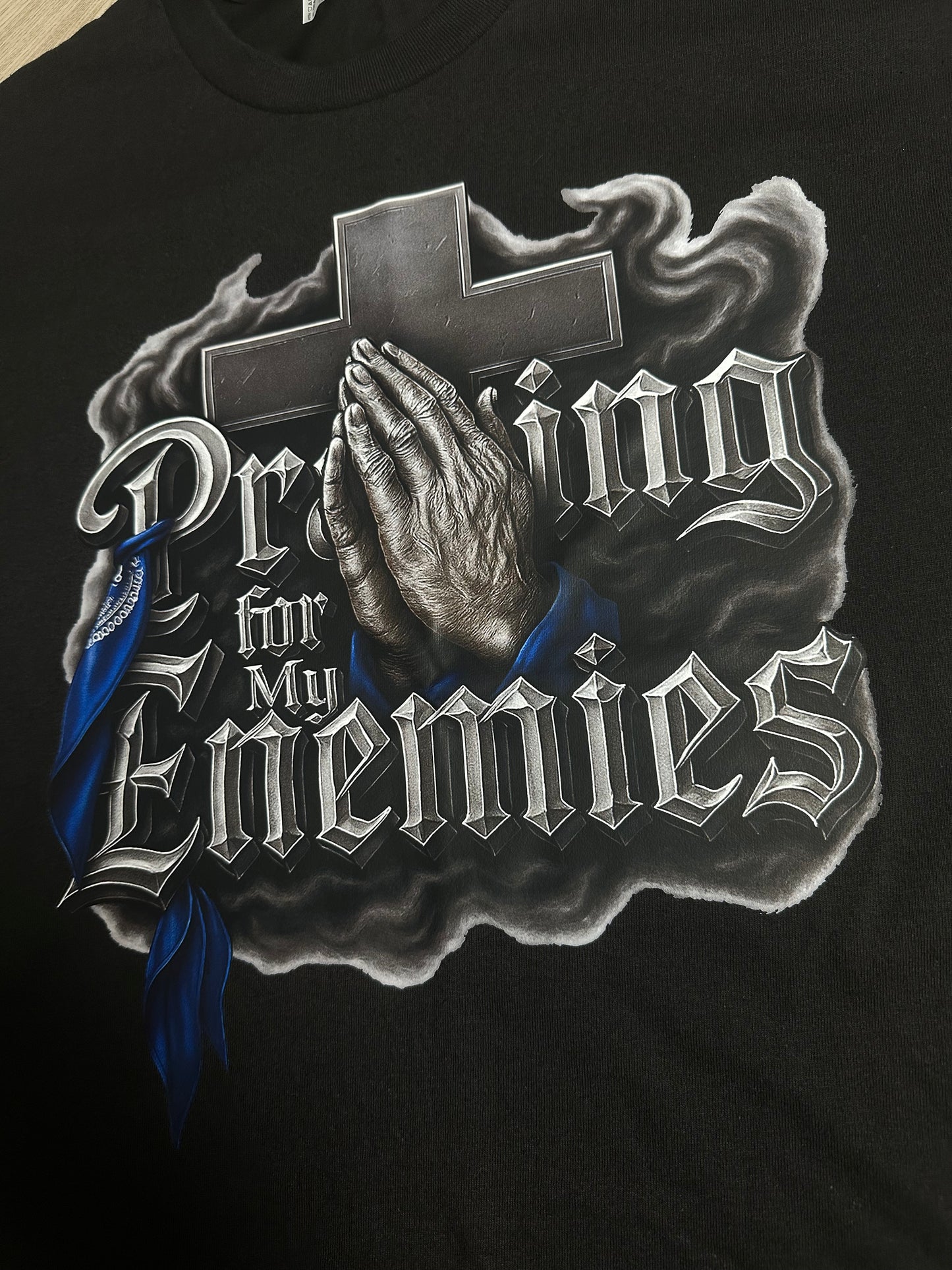 A Praying Of My Enemies T Shirt (Black)
