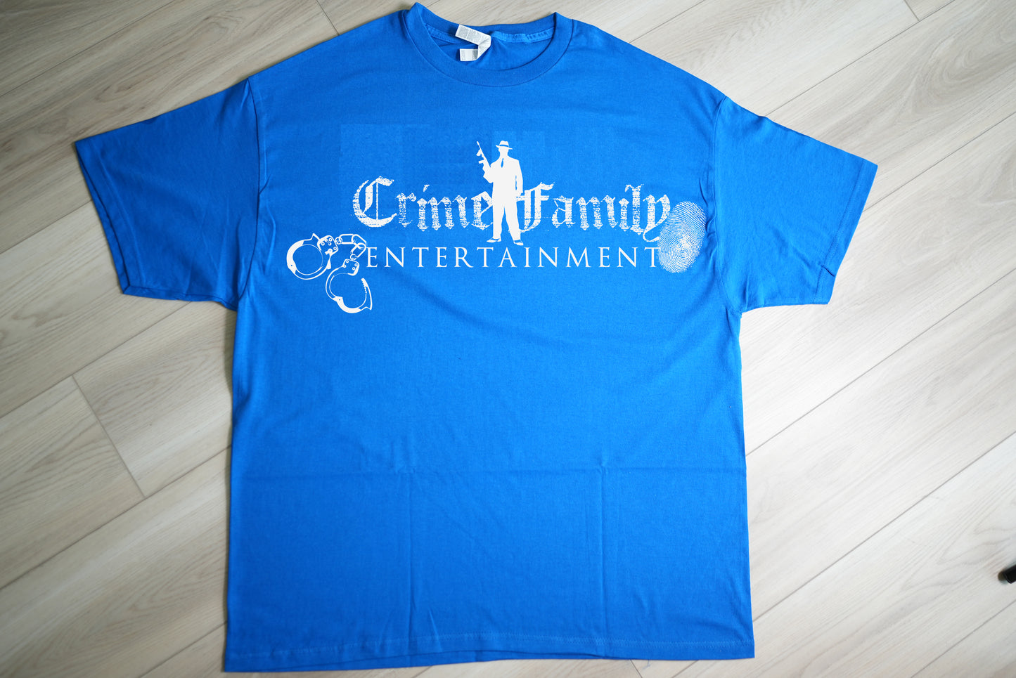 Crime Family Logo T Shirt (Royal Blue)