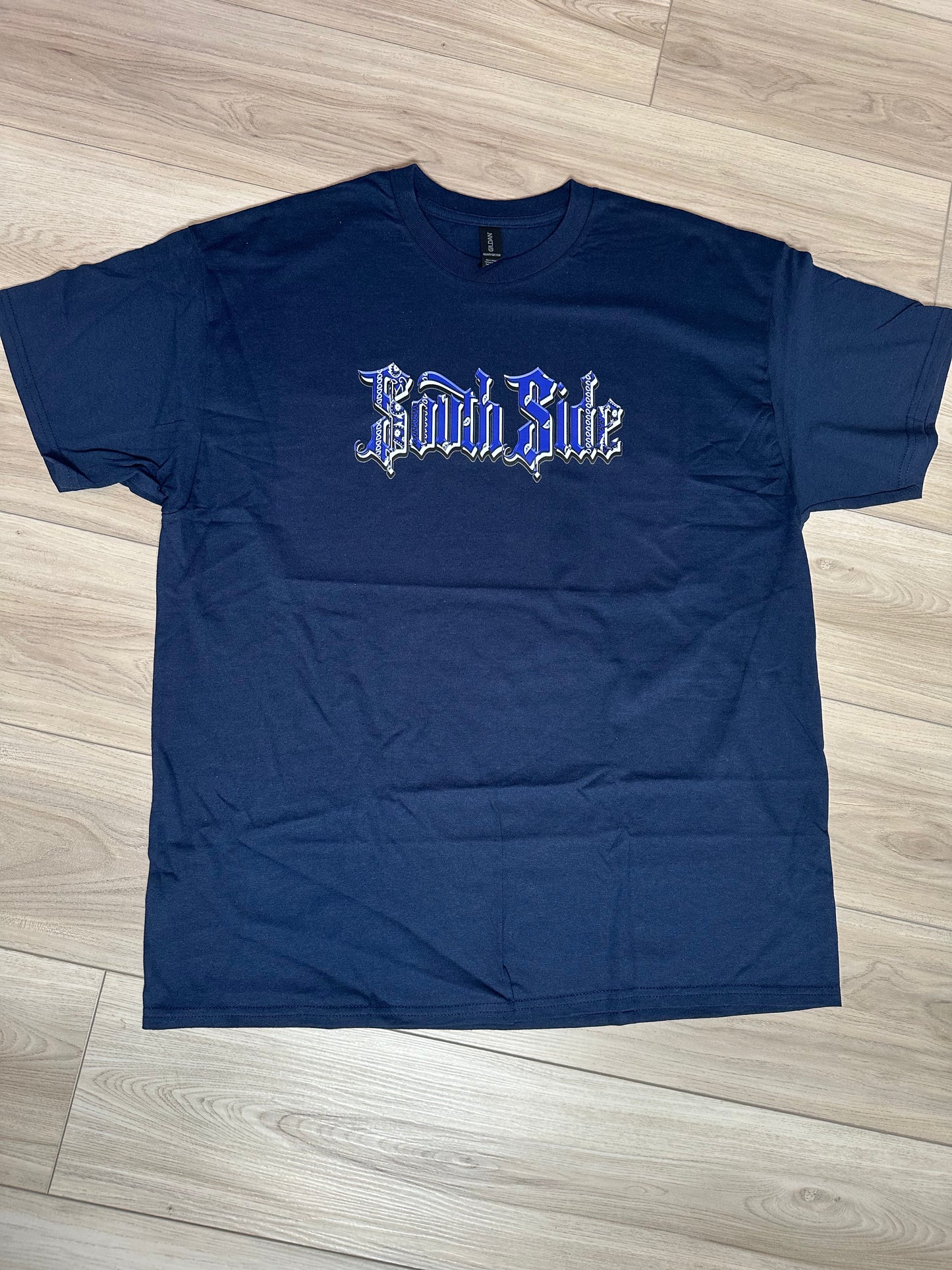 A SouthSide Blue Bandana print TShirt (Navy Blue)