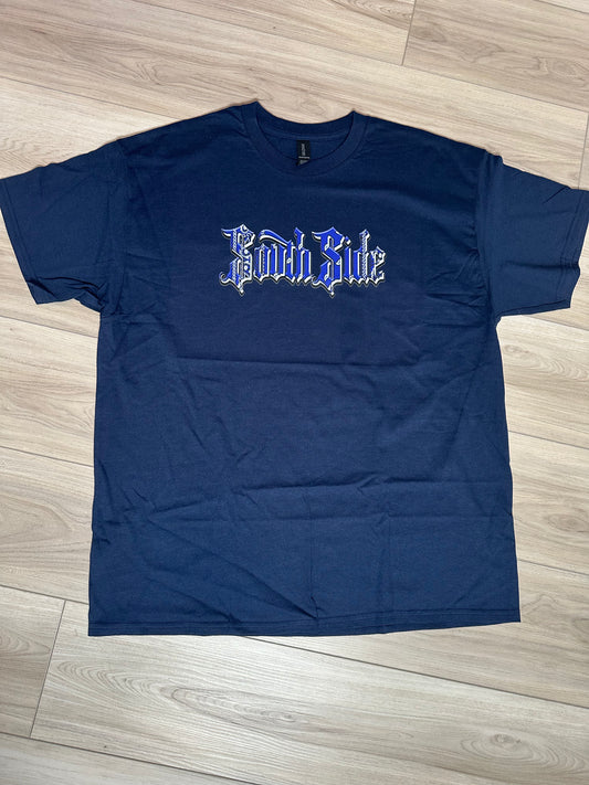 A SouthSide Blue Bandana print TShirt (Navy Blue)